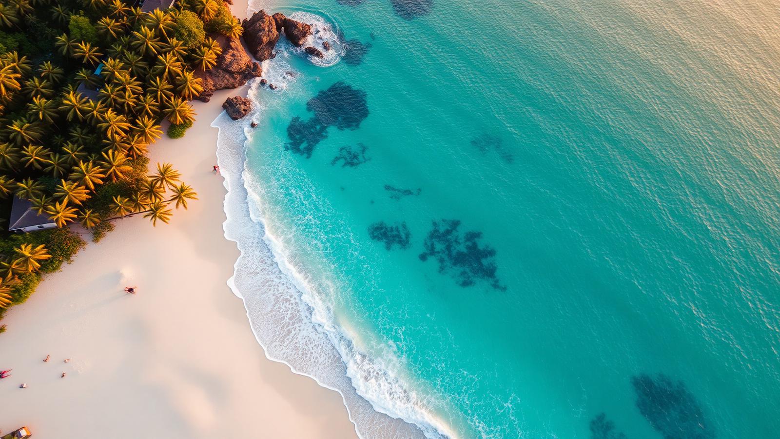 Classic Bali beach at sunset — tourist visa